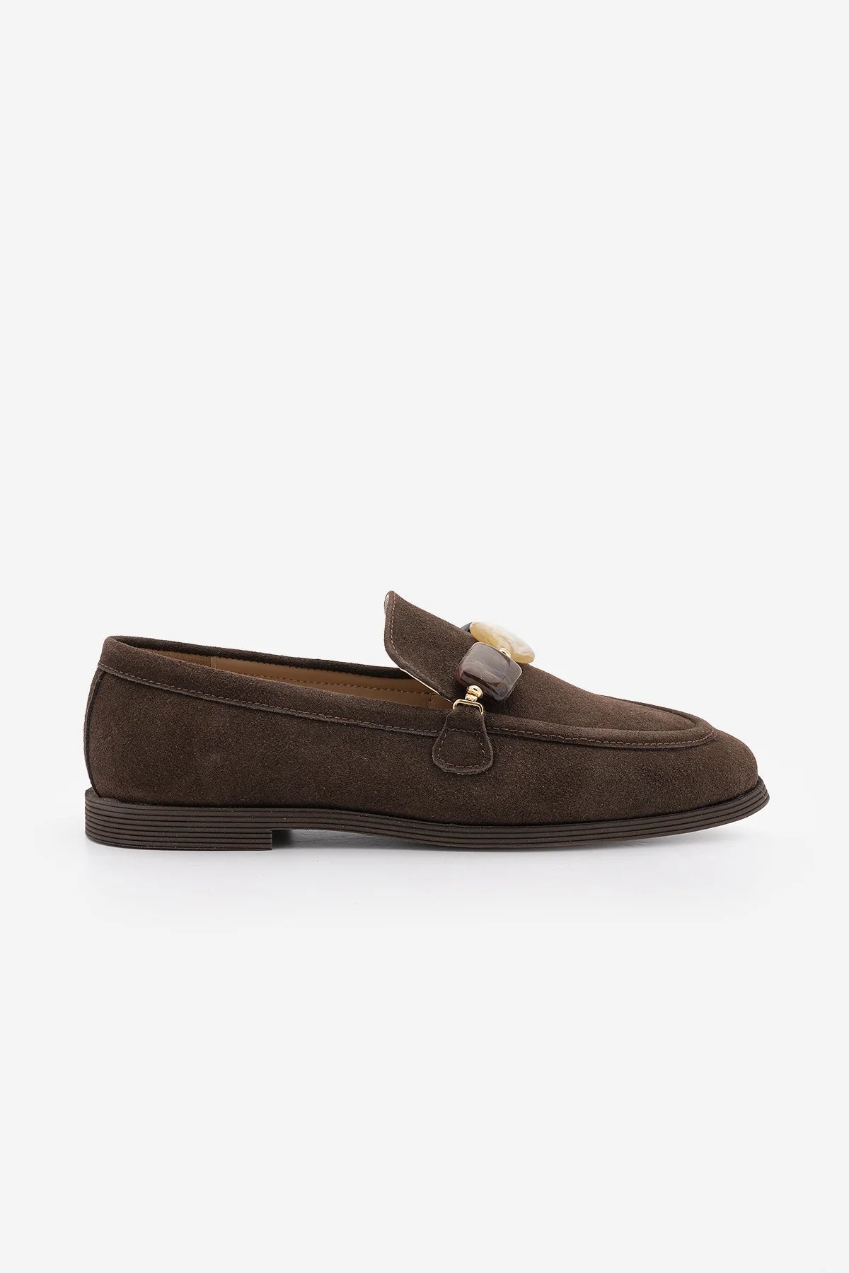 MENIVA Brown Suede Stone Detail Women’s Loafers | FOOTWEAR | Loafers | Lebbse MENIVA Brown Suede Stone Detail Women’s Loafers | FOOTWEAR | Loafers | Lebbse