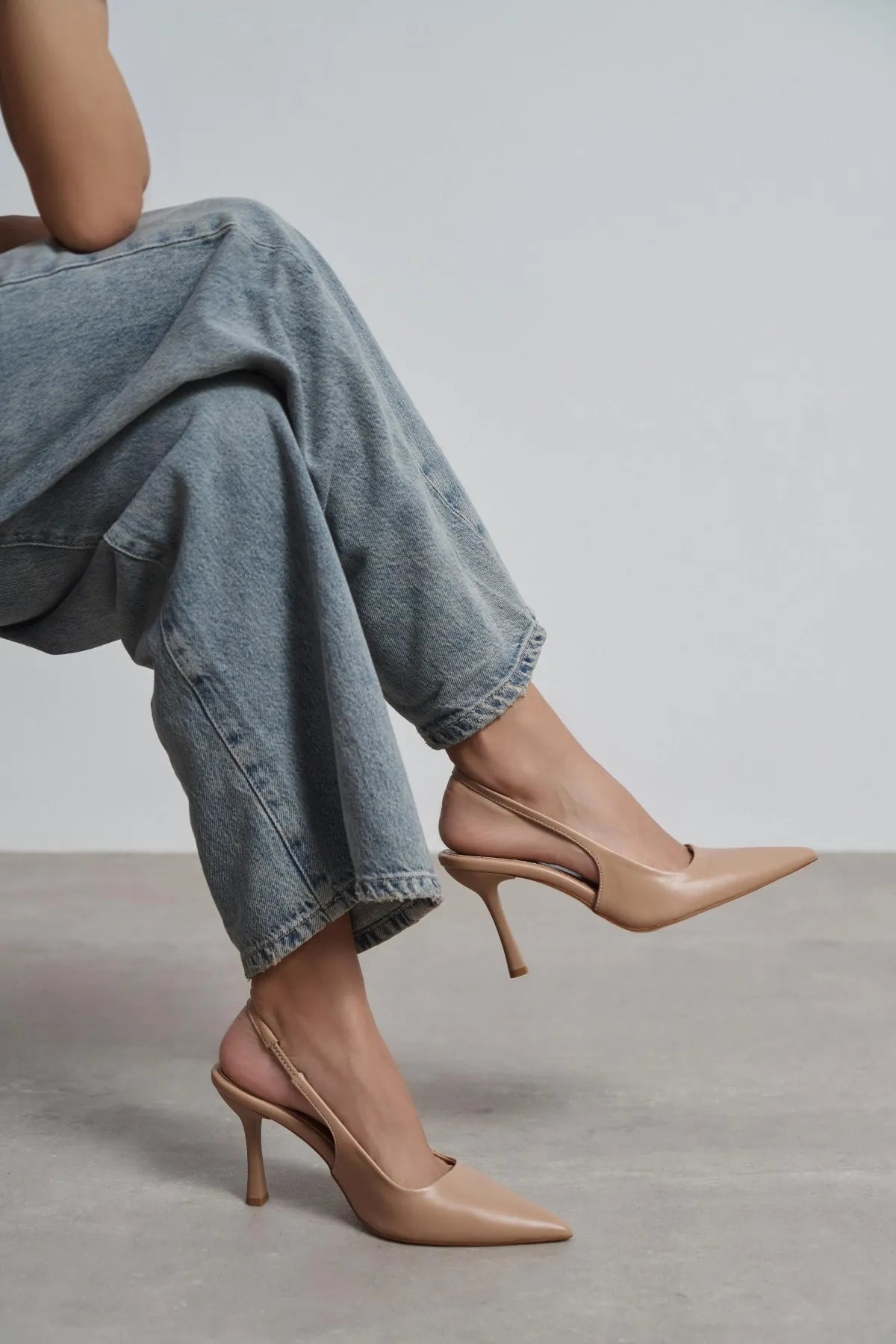 ELARA Nude Matte Slingback V-Vamp Pointed Toe Women’s Heels | FOOTWEAR | Heels | Lebbse ELARA Nude Matte Slingback V-Vamp Pointed Toe Women’s Heels | FOOTWEAR | Heels | Lebbse