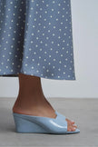 ALLISON Baby Blue Rustic Wedge Heel Women’s Slippers