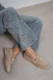 BERY Beige Suede Genuine Leather Women’s Loafer