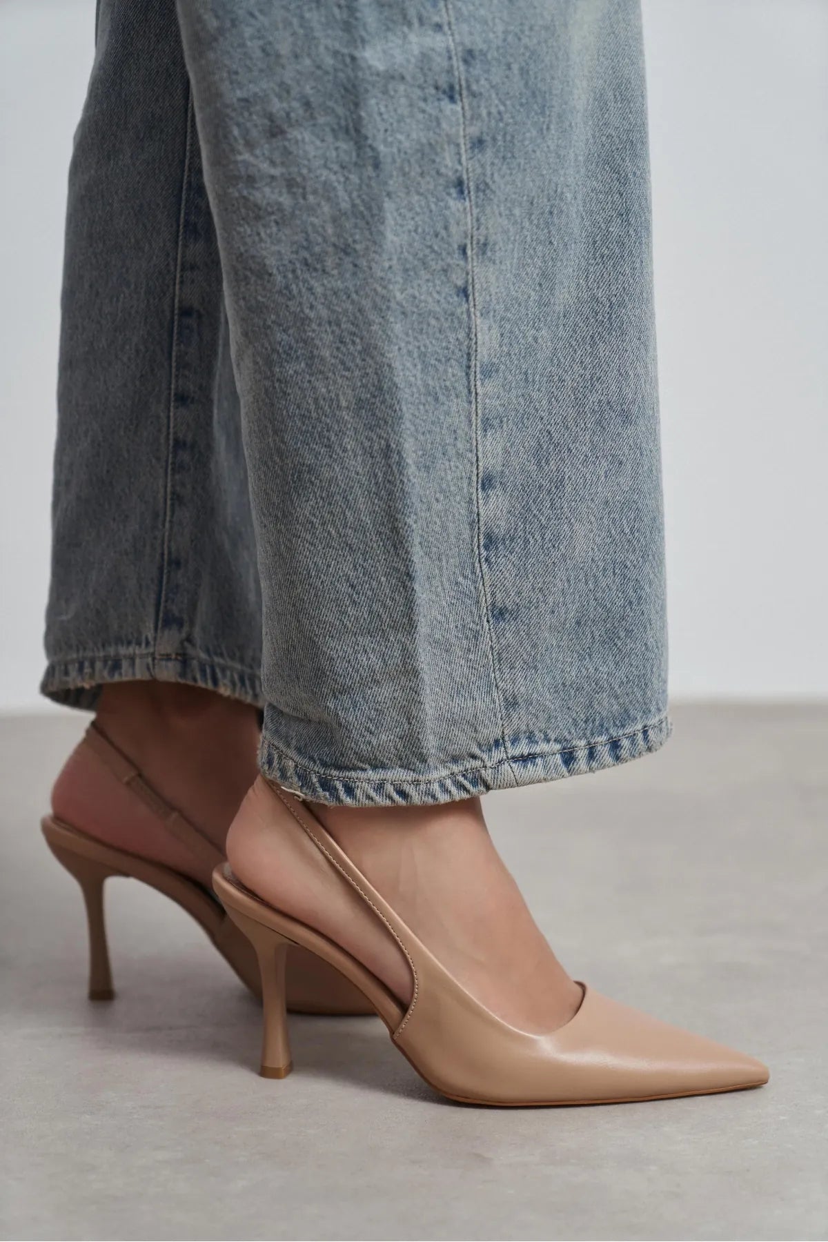 ELARA Nude Matte Slingback V-Vamp Pointed Toe Women’s Heels | FOOTWEAR | Heels | Lebbse ELARA Nude Matte Slingback V-Vamp Pointed Toe Women’s Heels | FOOTWEAR | Heels | Lebbse