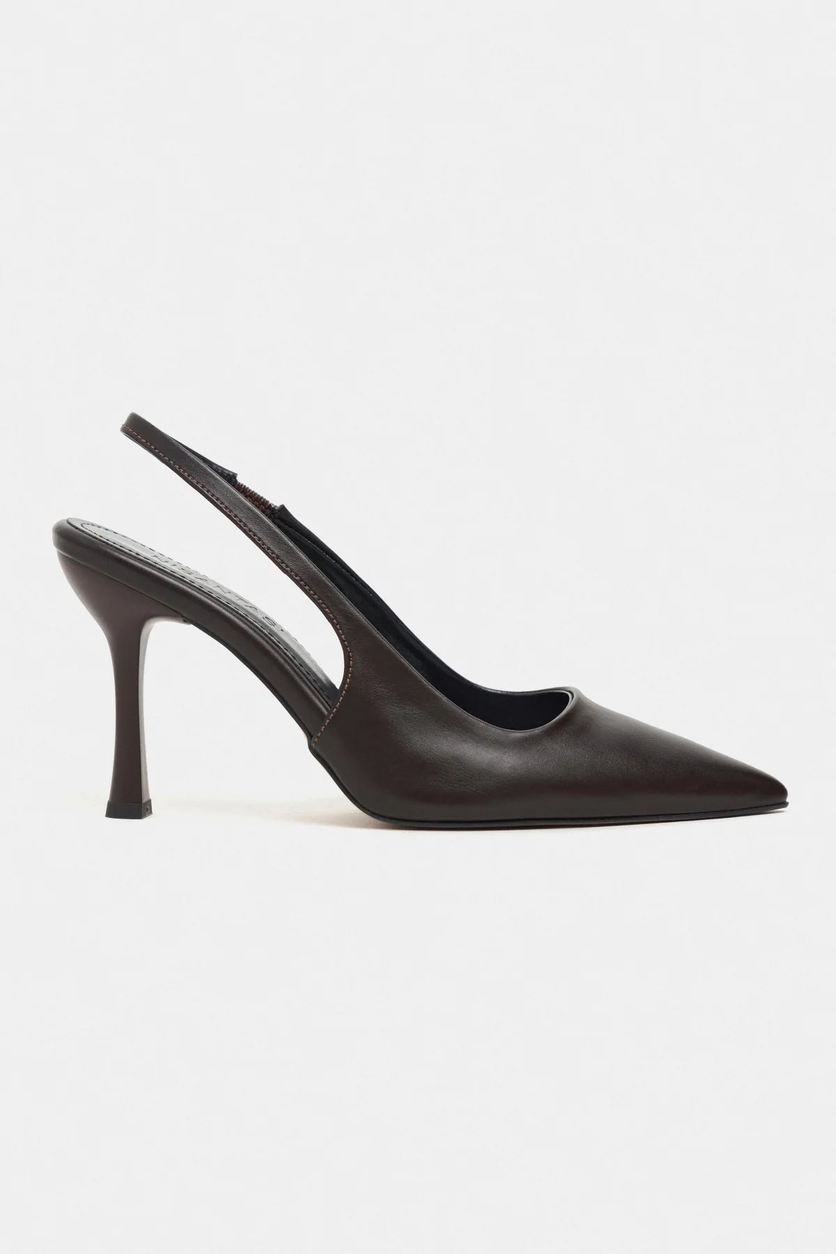 ELARA Coffee Matte Slingback V-Vamp Pointed Toe Women’s Heels | FOOTWEAR | Heels | Lebbse ELARA Coffee Matte Slingback V-Vamp Pointed Toe Women’s Heels | FOOTWEAR | Heels | Lebbse