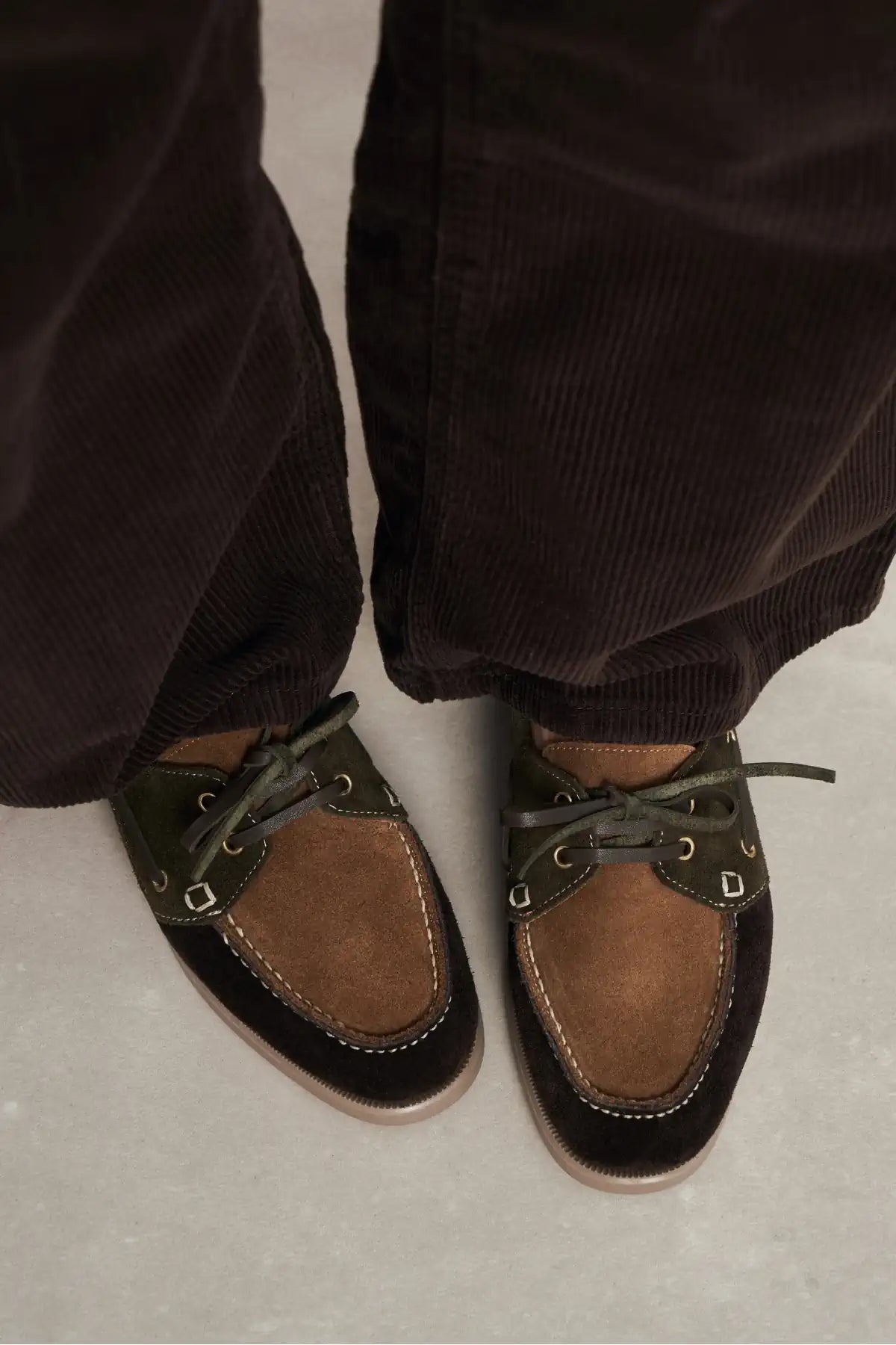 JAVED MULTI  FLAT SOLE LACE-UP DETAIL WOMEN'S BALLERINA SHOES