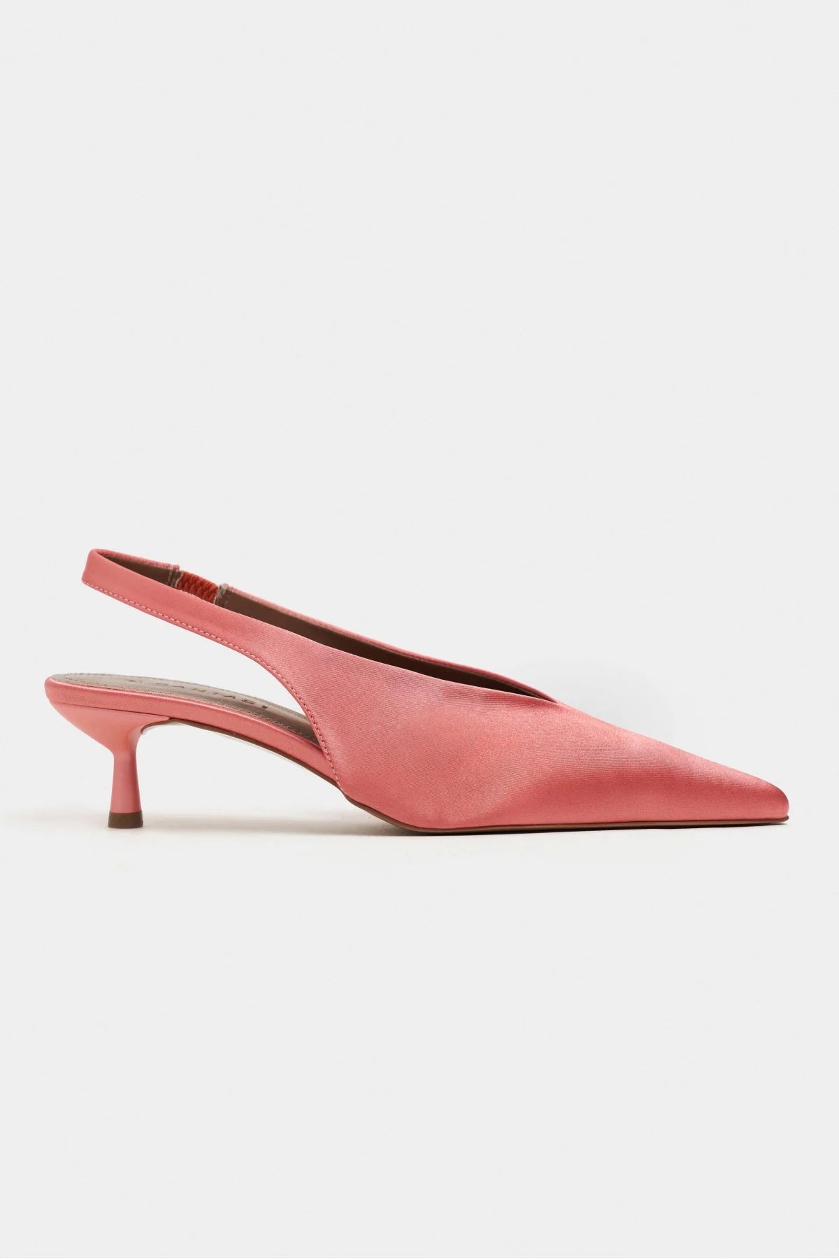 WILSON Salmon Satin Neoprene Slingback Women’s Heels