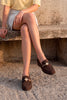 MENIVA Brown Suede Stone Detail Women’s Loafers