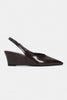 MELONI Coffee Matte Back Strap Detail Pointed Toe Women’s Heel Shoes
