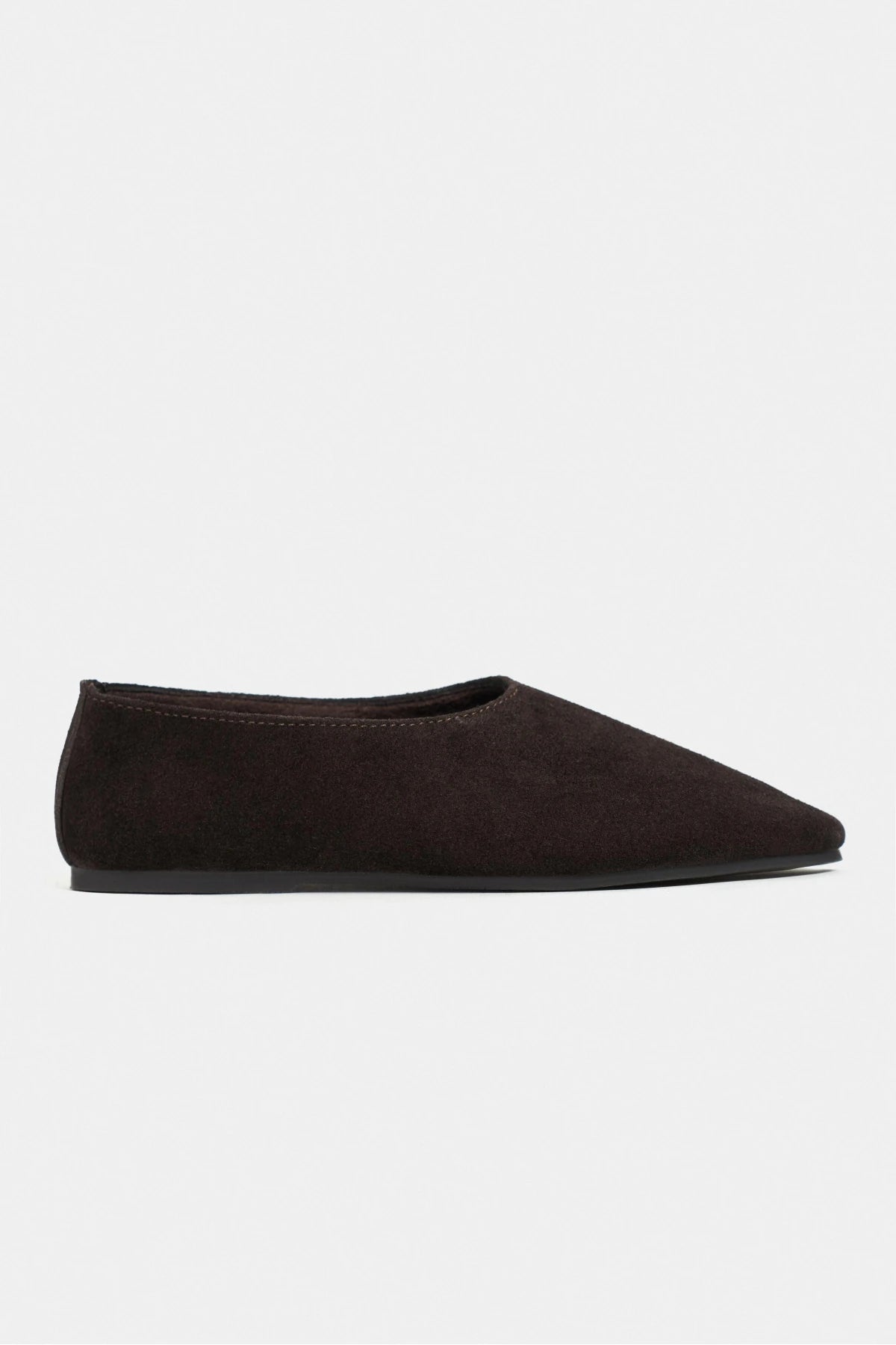 BINNEY Bitter Coffee Suede Leather Women’s Ballerina Flats