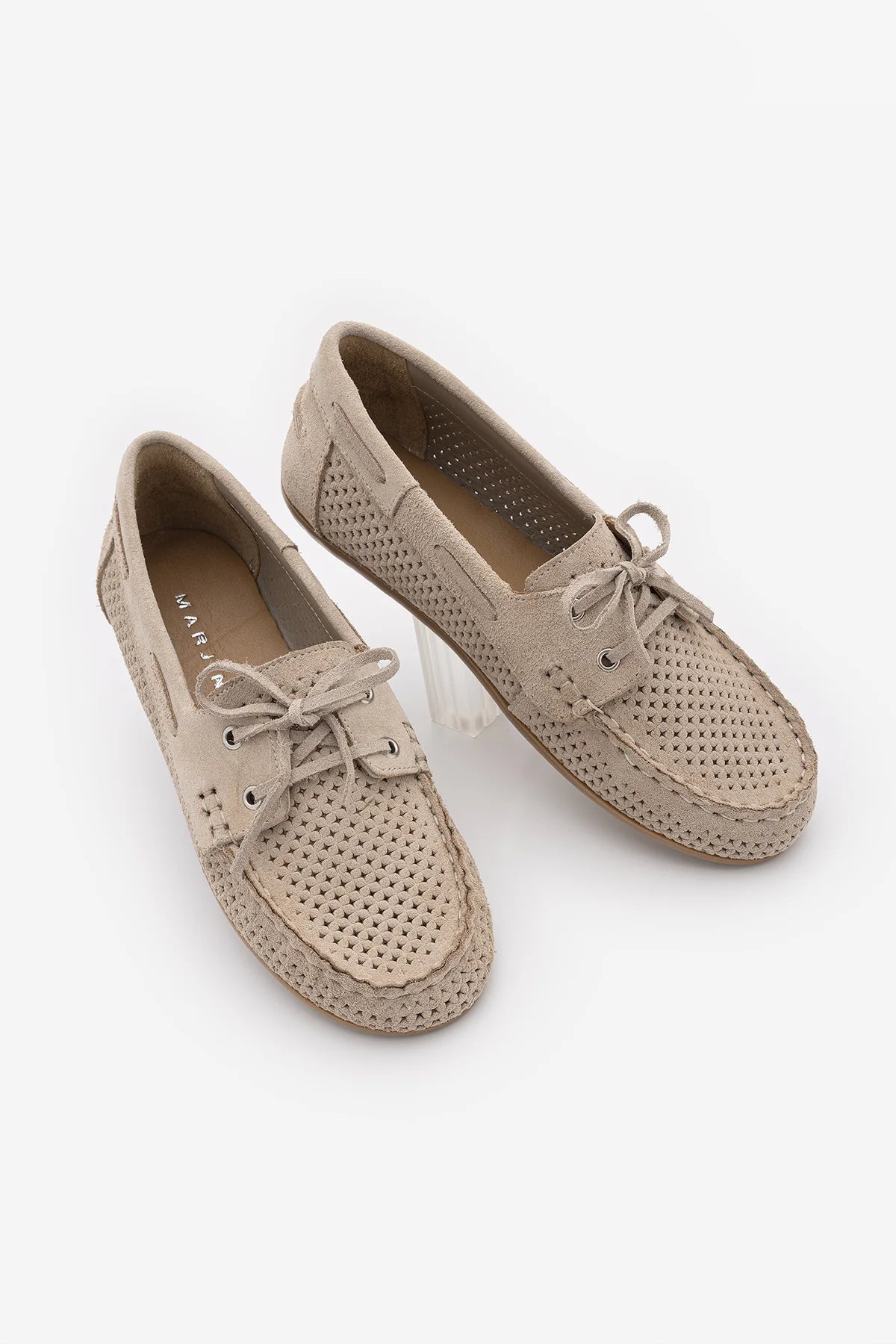 MATRIN Beige Suede Genuine Leather Women’s Loafer