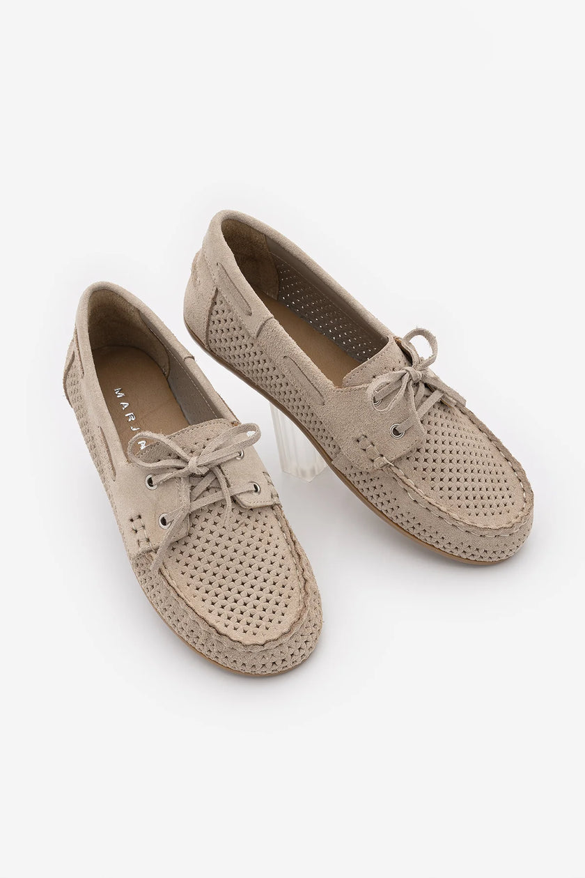 MATRIN Beige Suede Genuine Leather Women’s Loafer