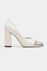 EMILY PEARL & GOLD CAP-TOE BLOCK HEEL WOMEN’S SHOES