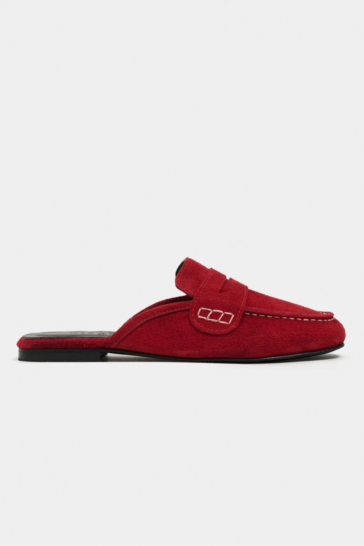 HARVEY Red Genuine Leather Suede Flat Women’s Loafer Slippers | FOOTWEAR | Slipper | Lebbse HARVEY Red Genuine Leather Suede Flat Women’s Loafer Slippers | FOOTWEAR | Slipper | Lebbse