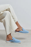 LETTY BABY BLUE GENUINE LEATHER LOAFER SLIPPERS