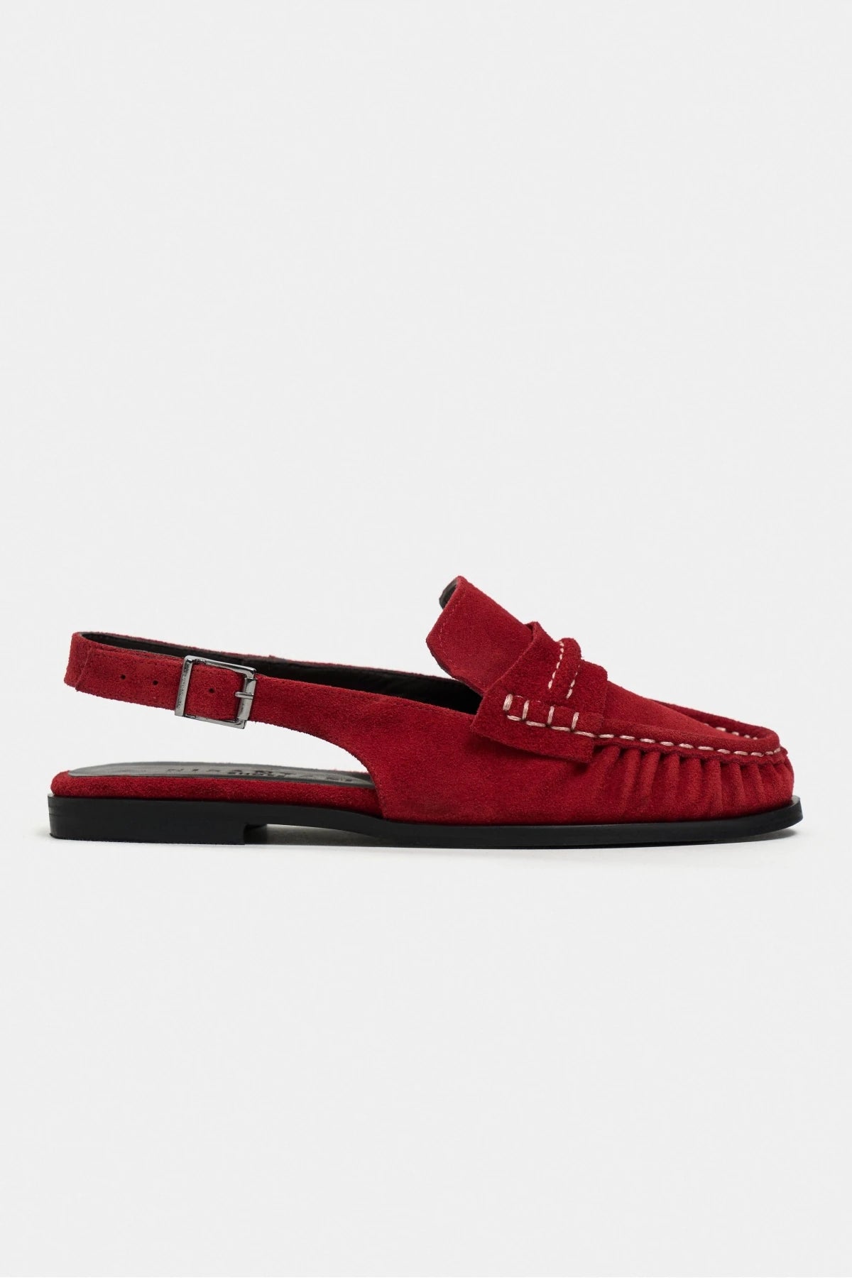 MOSBY Red Suede Buckle Detail Flat Women’s Loafer Slippers | FOOTWEAR | Loafers | Slipper | Lebbse MOSBY Red Suede Buckle Detail Flat Women’s Loafer Slippers | FOOTWEAR | Loafers | Slipper | Lebbse