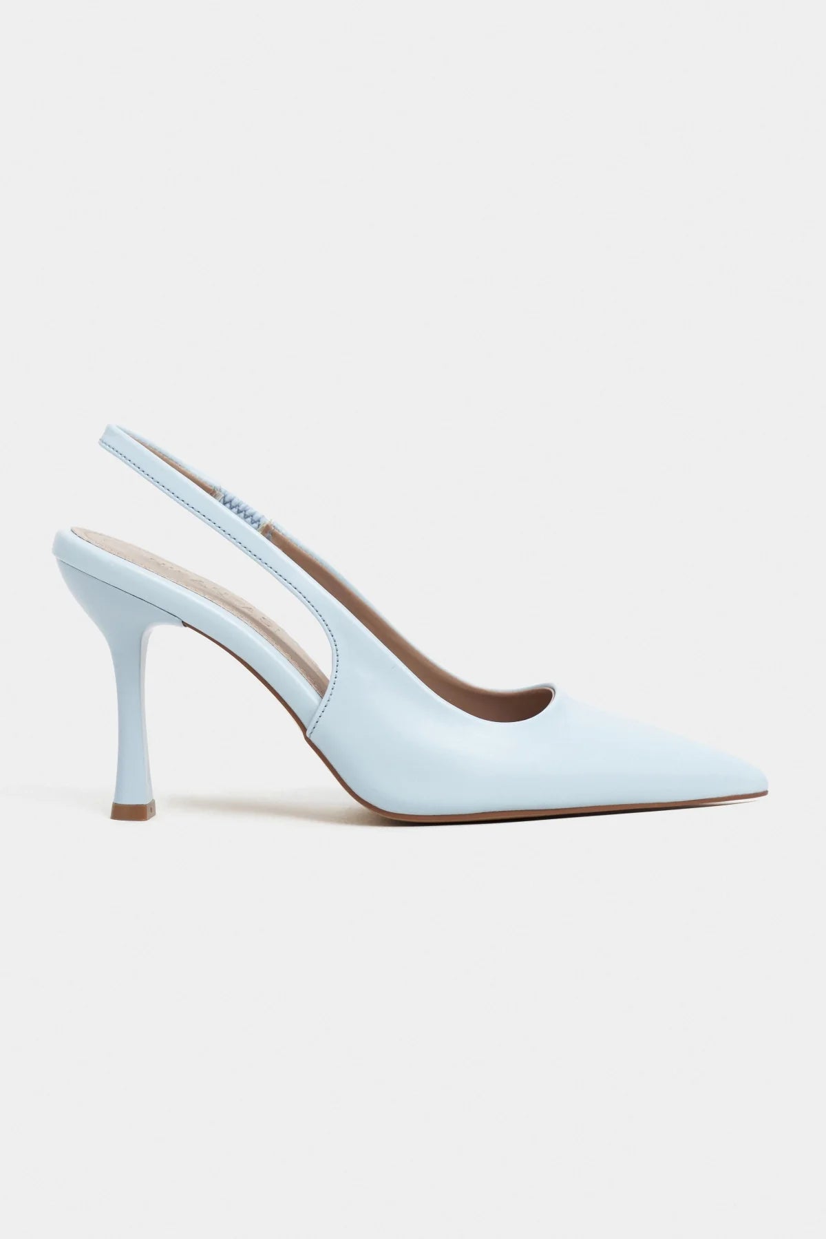 ELARA Baby Blue Matte Slingback V-Vamp Pointed Toe Women’s Heels | FOOTWEAR | Heels | Lebbse ELARA Baby Blue Matte Slingback V-Vamp Pointed Toe Women’s Heels | FOOTWEAR | Heels | Lebbse