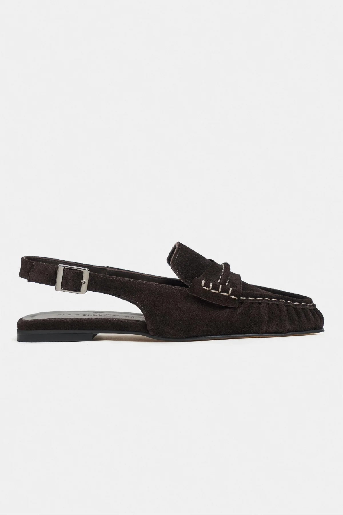 VELVET Bitter Coffee Suede Buckle Detail Women’s Flat Loafer Sandals | FOOTWEAR | Loafers | SANDALET | Lebbse VELVET Bitter Coffee Suede Buckle Detail Women’s Flat Loafer Sandals | FOOTWEAR | Loafers | SANDALET | Lebbse