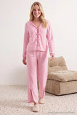 Pink Gingham Viscose Woven Pajama Set