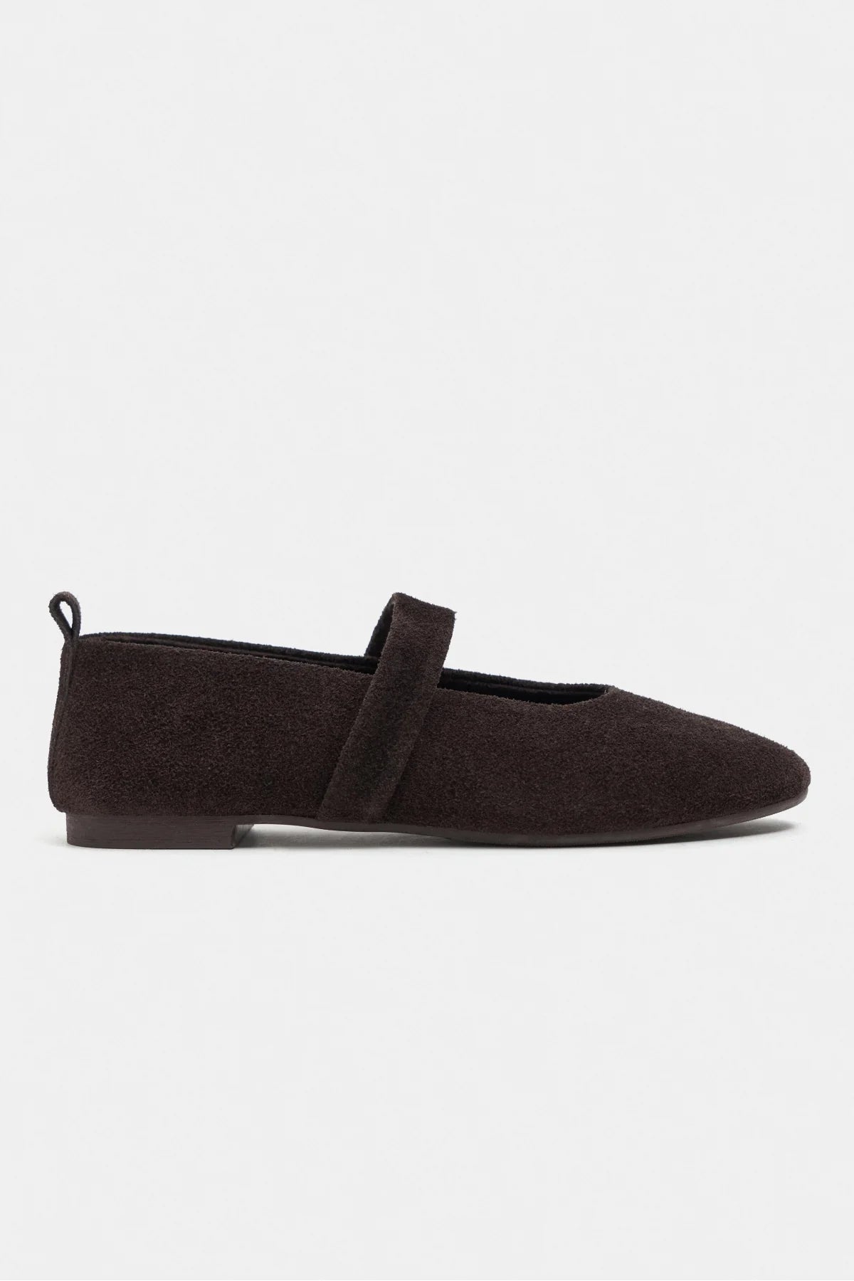 Tectum – Bitter Brown Suede Genuine Leather Ballet Flats