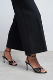 ZARIA BLACK SATIN CAGED OPEN-TOE WOMEN’S HIGH HEEL SANDALS