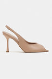 BETTY Nude Matte Open Toe Women’s Heels
