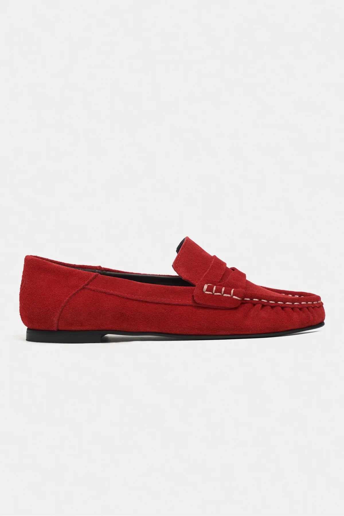MISTY Red Suede Genuine Leather Women’s Loafer | FOOTWEAR | Loafers | Lebbse MISTY Red Suede Genuine Leather Women’s Loafer | FOOTWEAR | Loafers | Lebbse