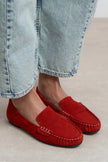 MISTY Red Suede Genuine Leather Women’s Loafer