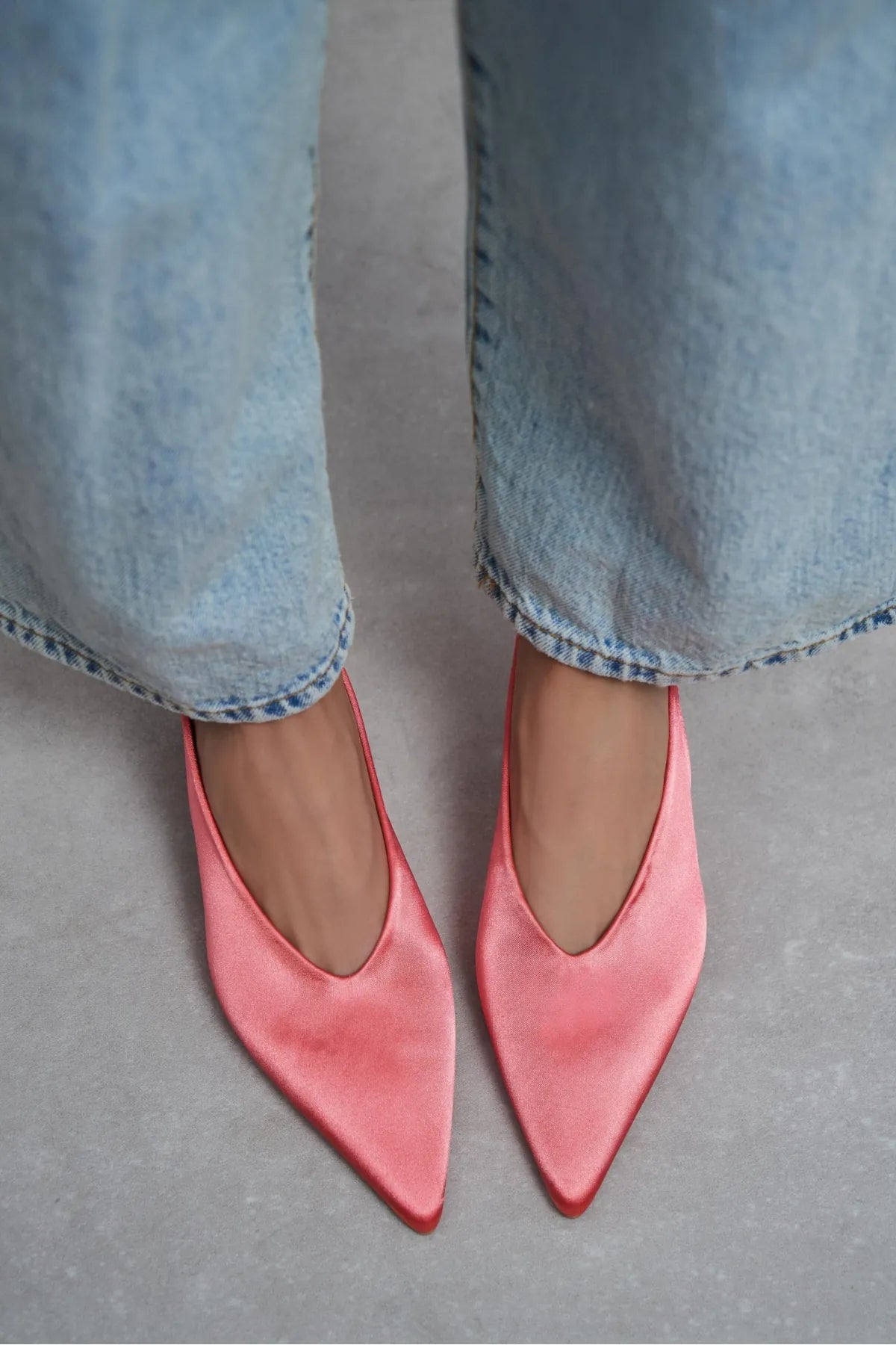 WILSON Salmon Satin Neoprene Slingback Women’s Heels