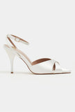 MONICA Pearl Satin Ankle Strap Detail Women’s Stiletto Heels