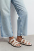 SPIRIT Beige Matte Buckle Detail Flat Women’s Slippers