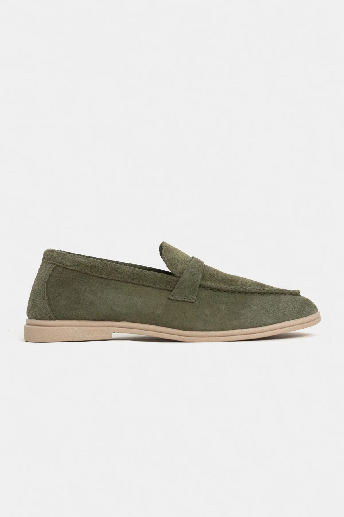 BERY Khaki Suede Genuine Leather Women’s Loafer