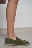 BERY Khaki Suede Genuine Leather Women’s Loafer