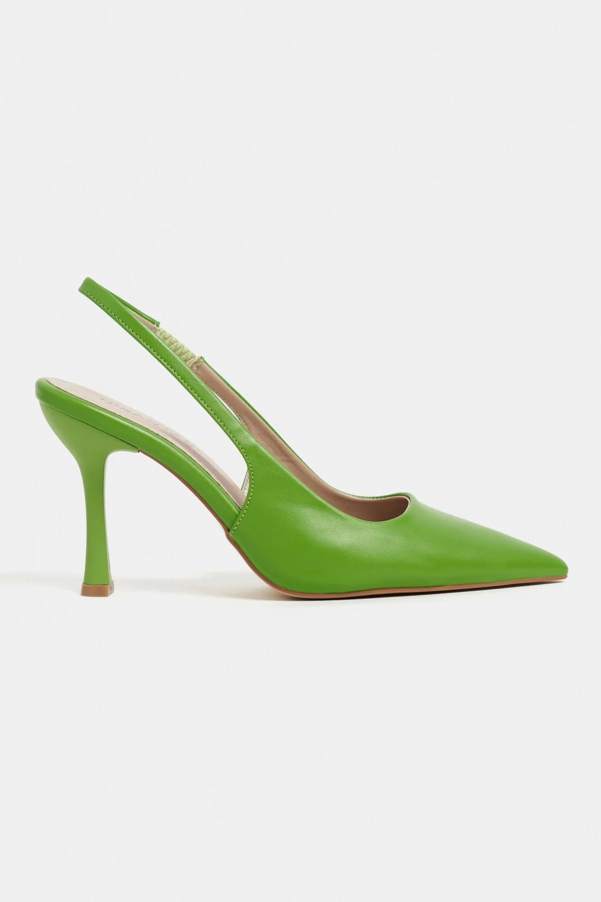 ELARA Green Matte Slingback V-Vamp Pointed Toe Women’s Heels | FOOTWEAR | Heels | Lebbse ELARA Green Matte Slingback V-Vamp Pointed Toe Women’s Heels | FOOTWEAR | Heels | Lebbse