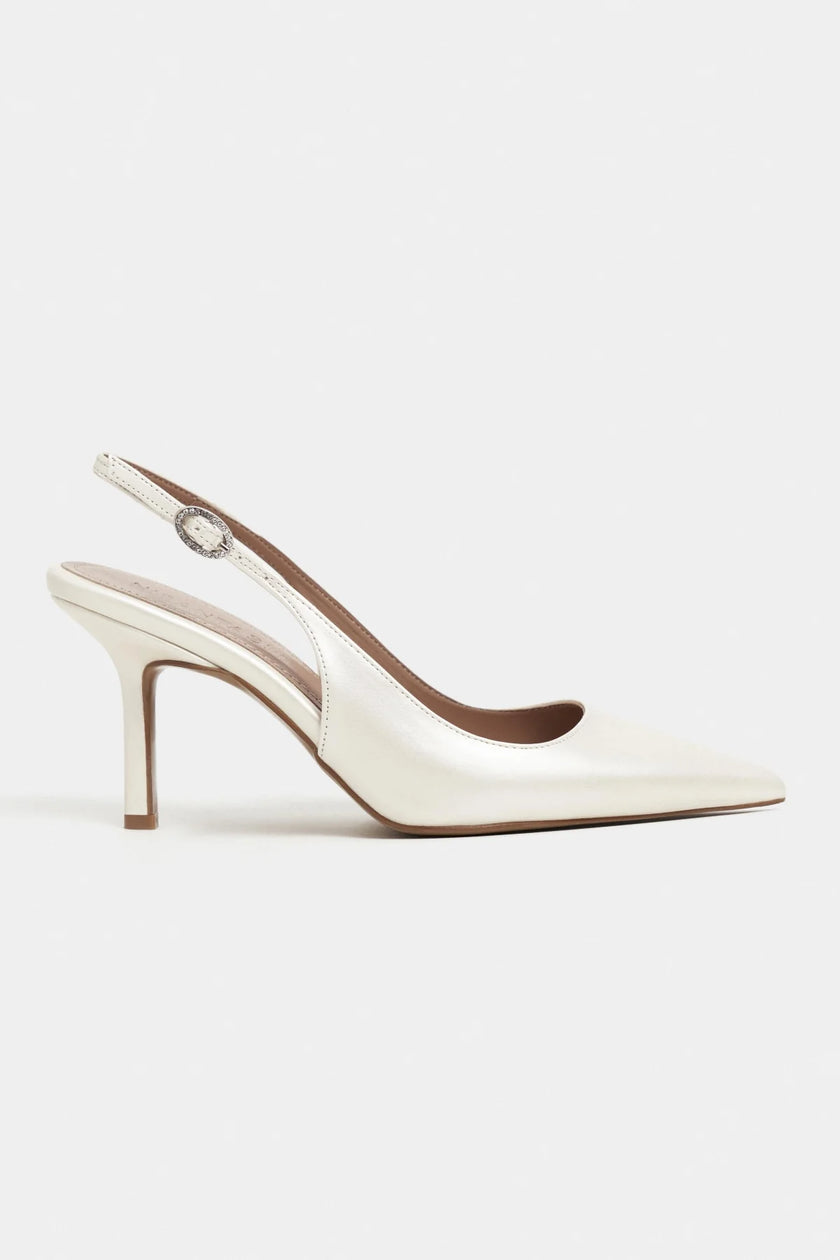 MENDY Pearl Matte Buckle Detail Pointed-Toe Women’s High-Heel Shoes