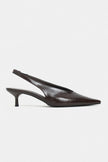 MELVIN Coffee Patterned Matte Women’s Heeled Shoes with Elastic Ankle Detail