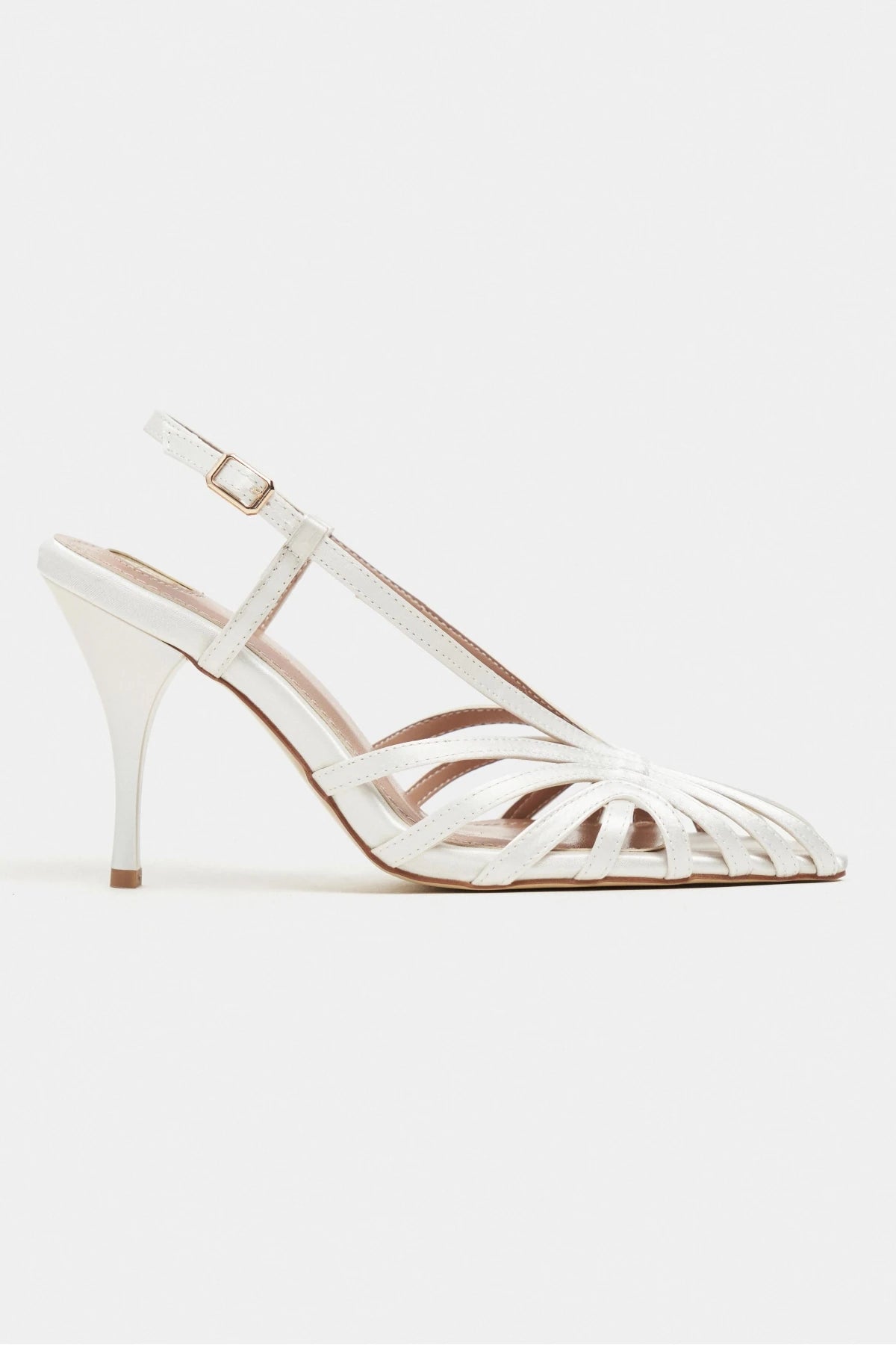 ERYU Pearl Satin Open-Toe Cage Detail Women’s High-Heel Shoes | FOOTWEAR | Heels | Lebbse ERYU Pearl Satin Open-Toe Cage Detail Women’s High-Heel Shoes | FOOTWEAR | Heels | Lebbse