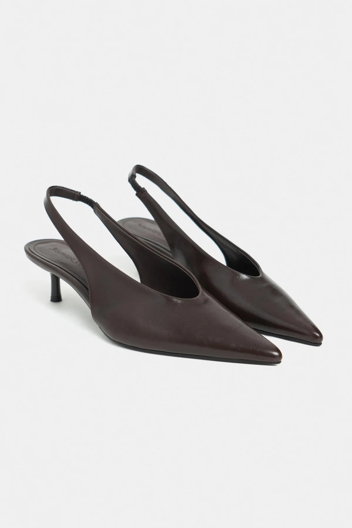 MELVIN Coffee Patterned Matte Women’s Heeled Shoes with Elastic Ankle Detail