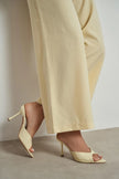 RODI Butter Yellow Matte Pointed Toe Women’s Thin Heel Mule Sandals