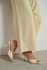RODI Butter Yellow Matte Pointed Toe Women’s Thin Heel Mule Sandals