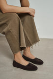 ROSEL Bitter Coffee Genuine Leather Women’s Ballet Flats