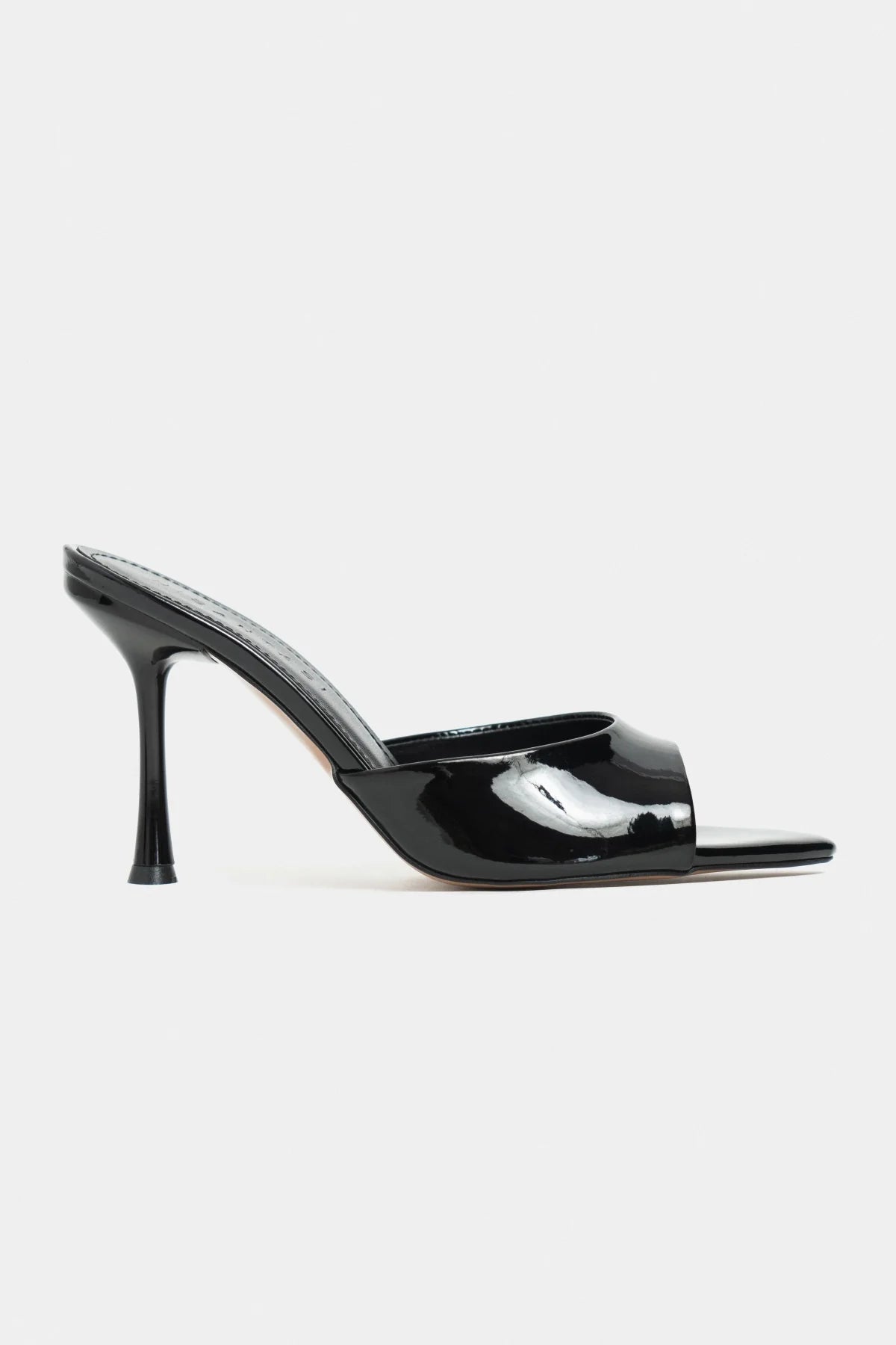 RENATA BLACK PATENT POINTED-TOE WOMEN’S HIGH HEEL Slippers