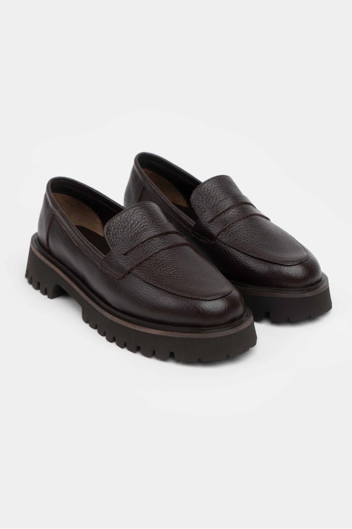 QUEENA BROWN THICK SOLE DETAIL WOMEN'S SHOES