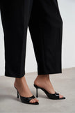RENATA BLACK PATENT POINTED-TOE WOMEN’S HIGH HEEL Slippers