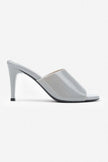 Morris Gray Transparent Band Detail Women's Heeled Slippers