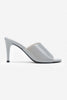 Morris Gray Transparent Band Detail Women's Heeled Slippers