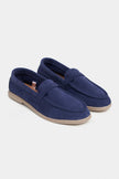 BERY Navy Blue Suede Genuine Leather Women’s Loafer