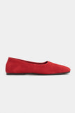 ROSEL Red Suede Genuine Leather Women’s Ballet Flats