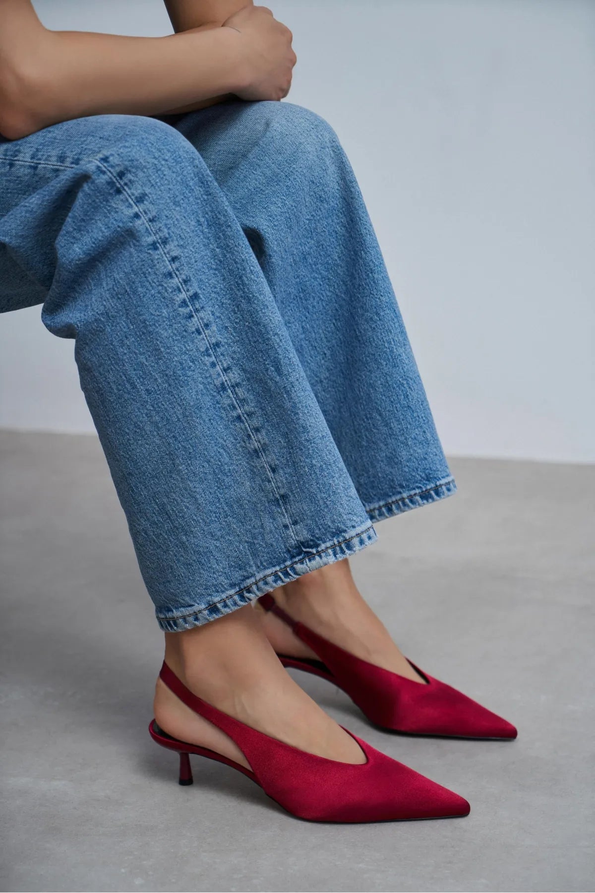 WILSON Burgundy Satin Neoprene Slingback Women’s Heels | FOOTWEAR | Heels | Lebbse WILSON Burgundy Satin Neoprene Slingback Women’s Heels | FOOTWEAR | Heels | Lebbse