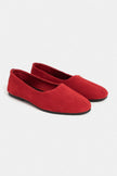 ROSEL Red Suede Genuine Leather Women’s Ballet Flats