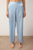 Light Blue Plain Lace Satin Weave Pajama Set
