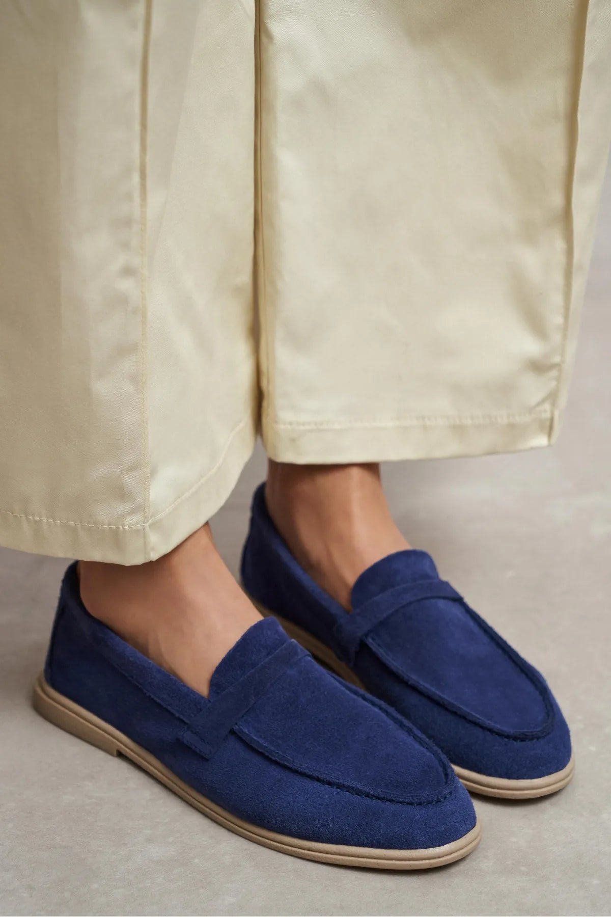 BERY Navy Blue Suede Genuine Leather Women’s Loafer | FOOTWEAR | Loafers | Lebbse BERY Navy Blue Suede Genuine Leather Women’s Loafer | FOOTWEAR | Loafers | Lebbse