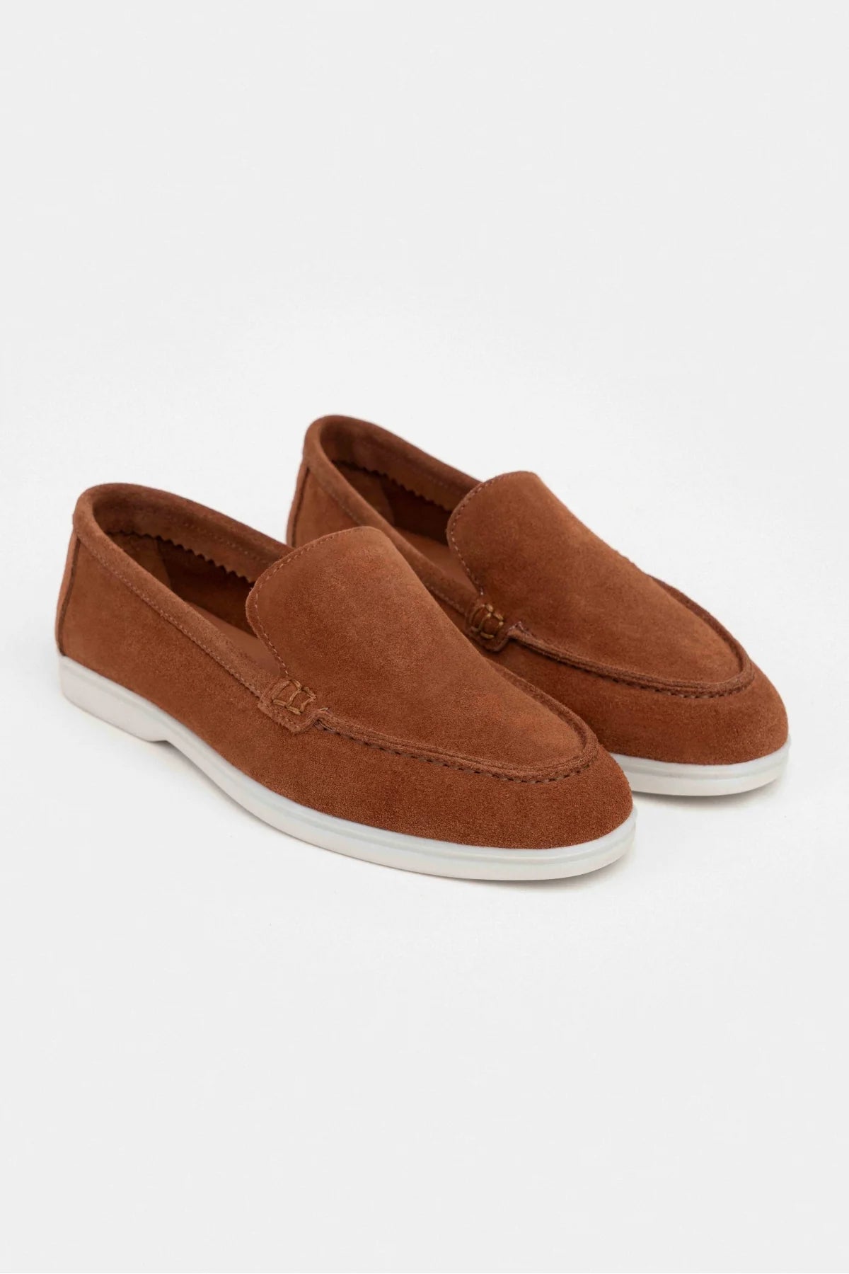 VAYNE Tan Genuine Leather Flat Women’s Ballet Flats